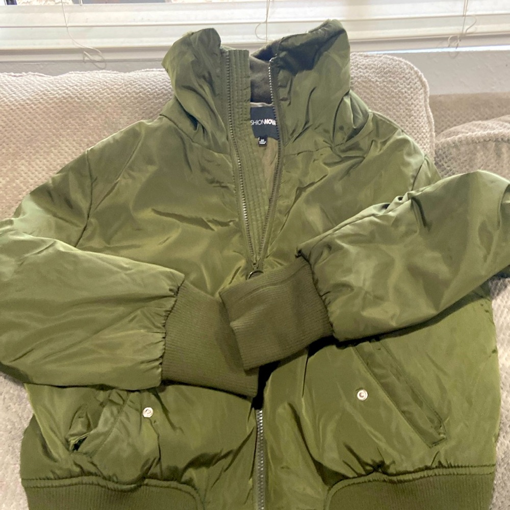 New Olive Puffer jacket